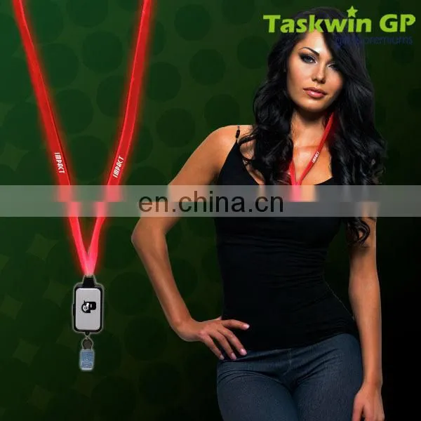 2017 Flashing led Lanyard, flash lanyard, ribbon With Custom Design
