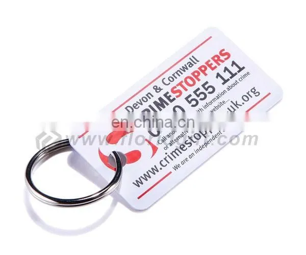 Customized printed blank pvc hangtag plastic luggage tag with loop