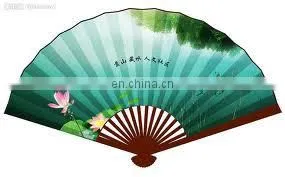 2014 bamboo hand cloth fan wholesale