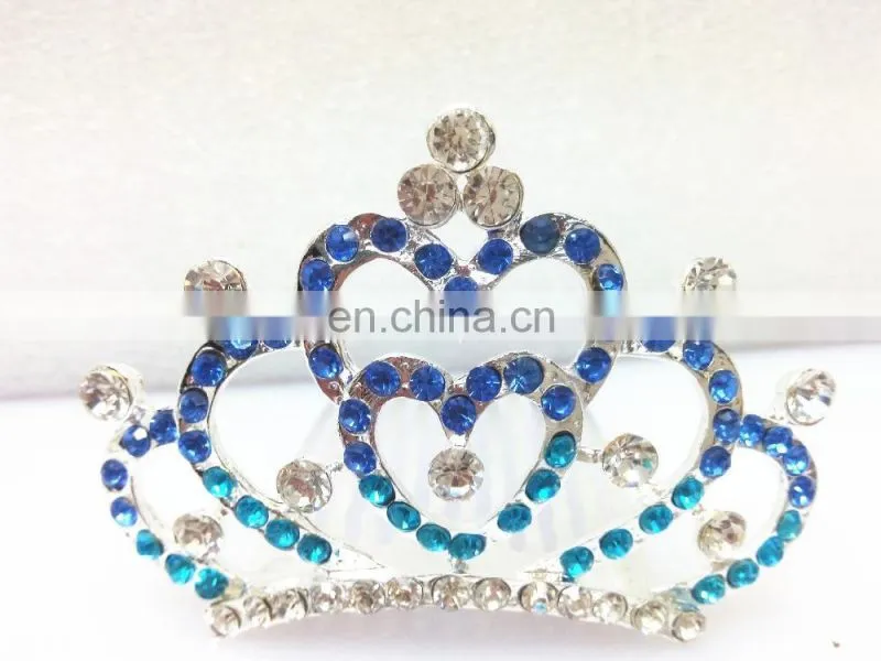 Korean style trendy bridal colorful petal rhinestone alloy hair combs