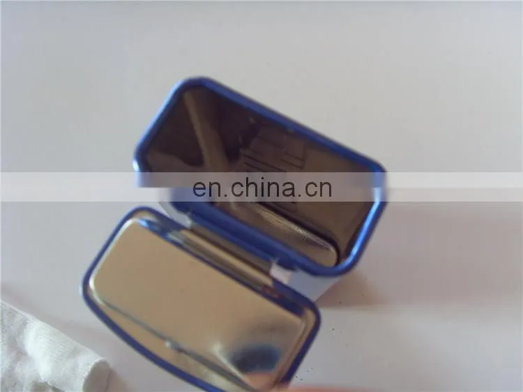 Classic metal pill mint box with hinged lid