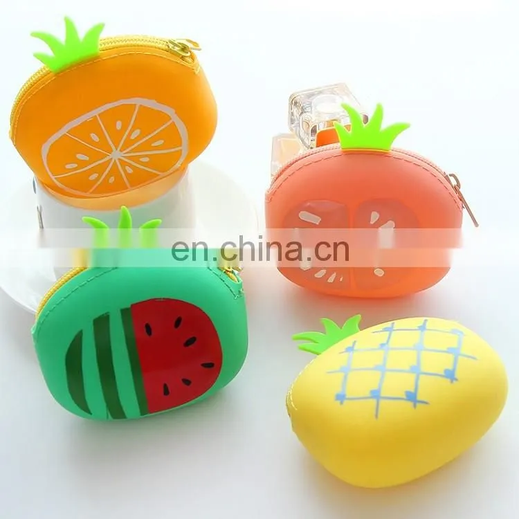 Cute Emoji Bags Women's Silicone Rubber Coin Purse Zipper Pocket Size Pouch Change Wallet