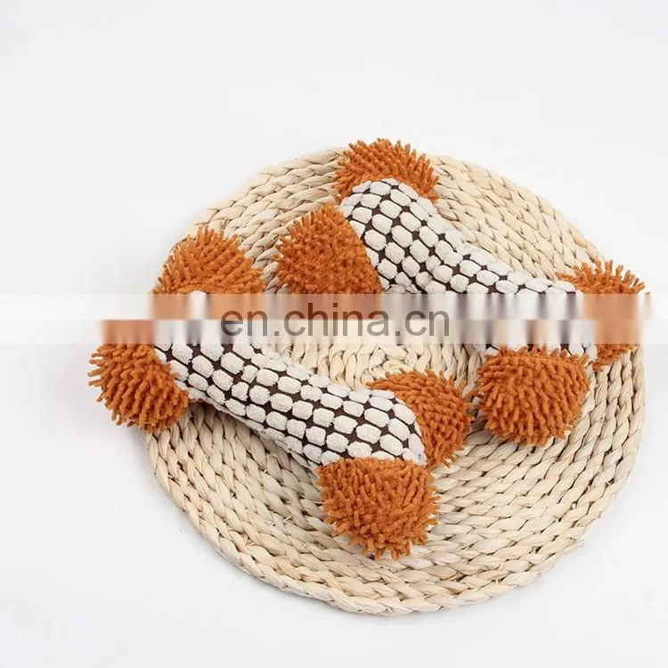 Strong resistance to bite durable chew plush dog toy bone