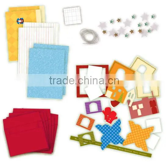 Paper craft Winter Christmas Happy Holidays DIY Greeting Card Making Box Set