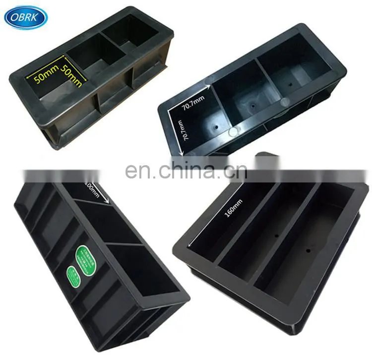 Three Gang 40*40*160cm Black Plastic Concrete Cube Mould(molds)