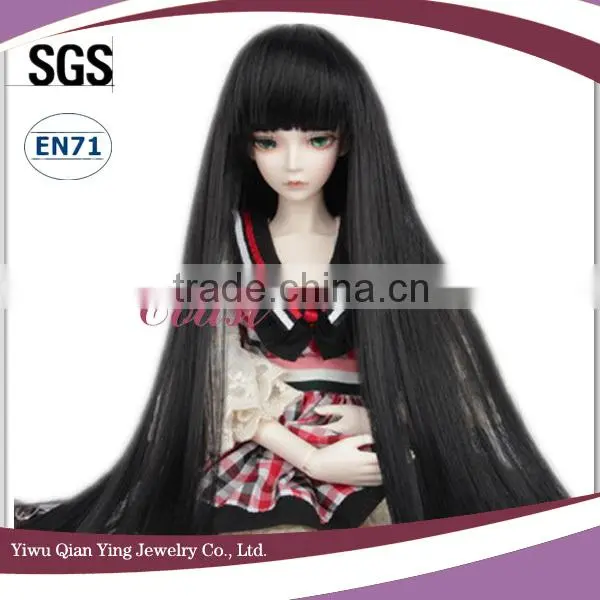 Wholesale long straight blond bjd doll wig on sale