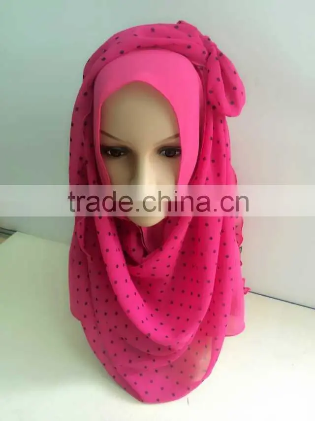 Latest design Fashion muslim long scarf one set chiffon HIJAB