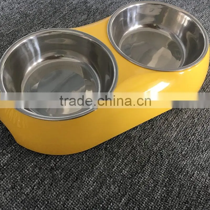 Loving Pets dog Medium stainless steel 2 Bowl Set with Base
