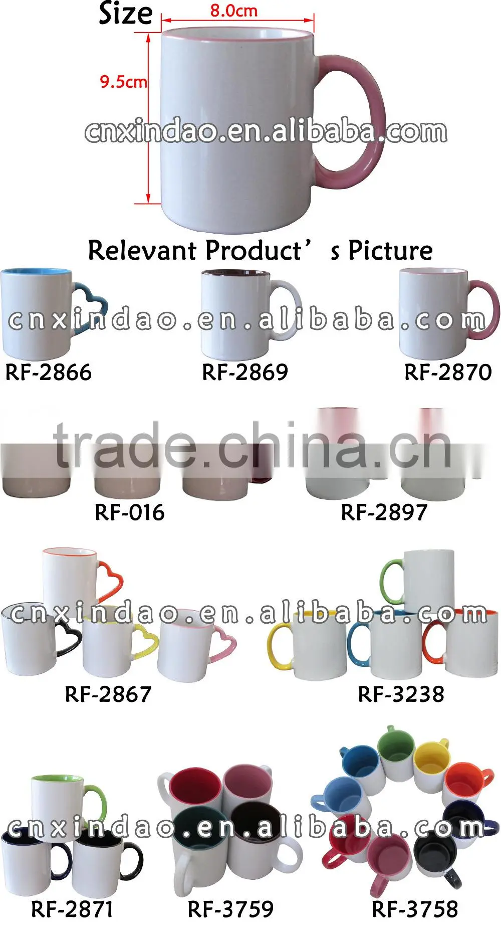 2016 Hot Sale Professional Zibo Made 2-Tone Ceramic Drinking Travel Coffee Mug with Good Quality