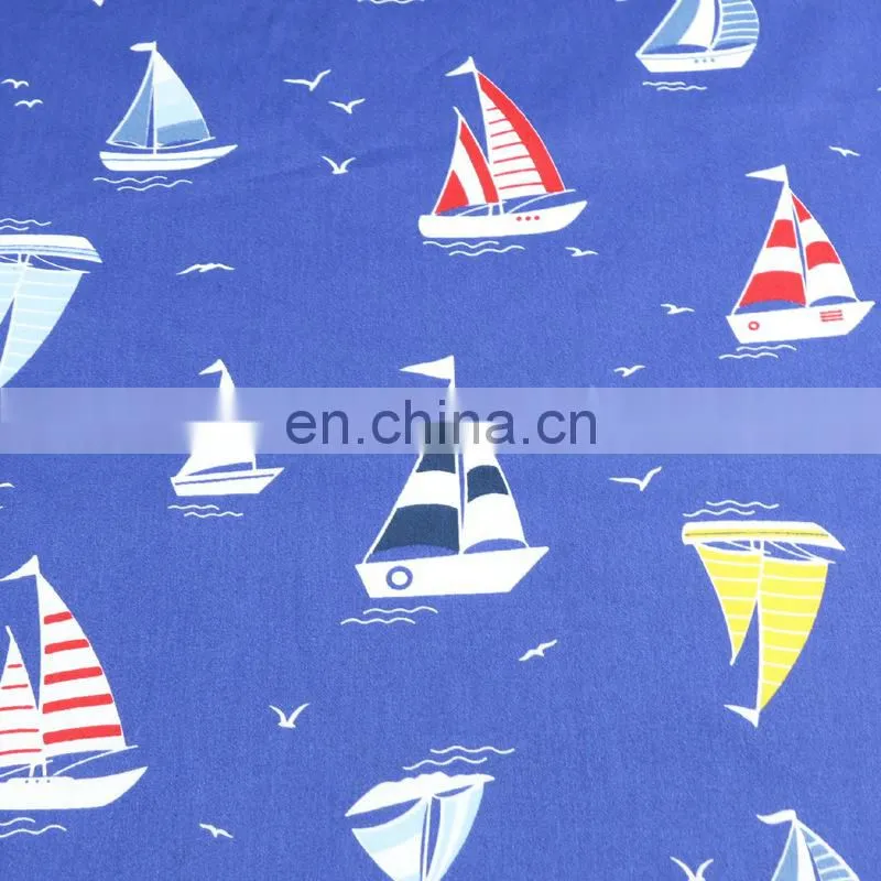Cartoon Navy Sailing series 100 cotton fabric anchor striped calico Baby 100% cotton fabric