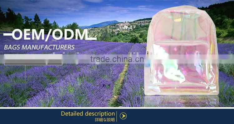 transparent pvc waterproof backpack kids backpack