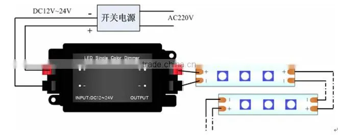 LED Light Single Color RF Dimmer Controller Control DC 12-24V 8A