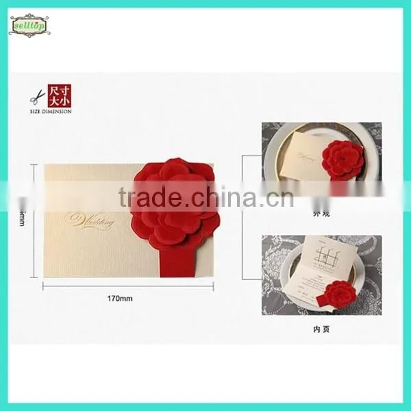 2014 high quality handmade wedding invitation card