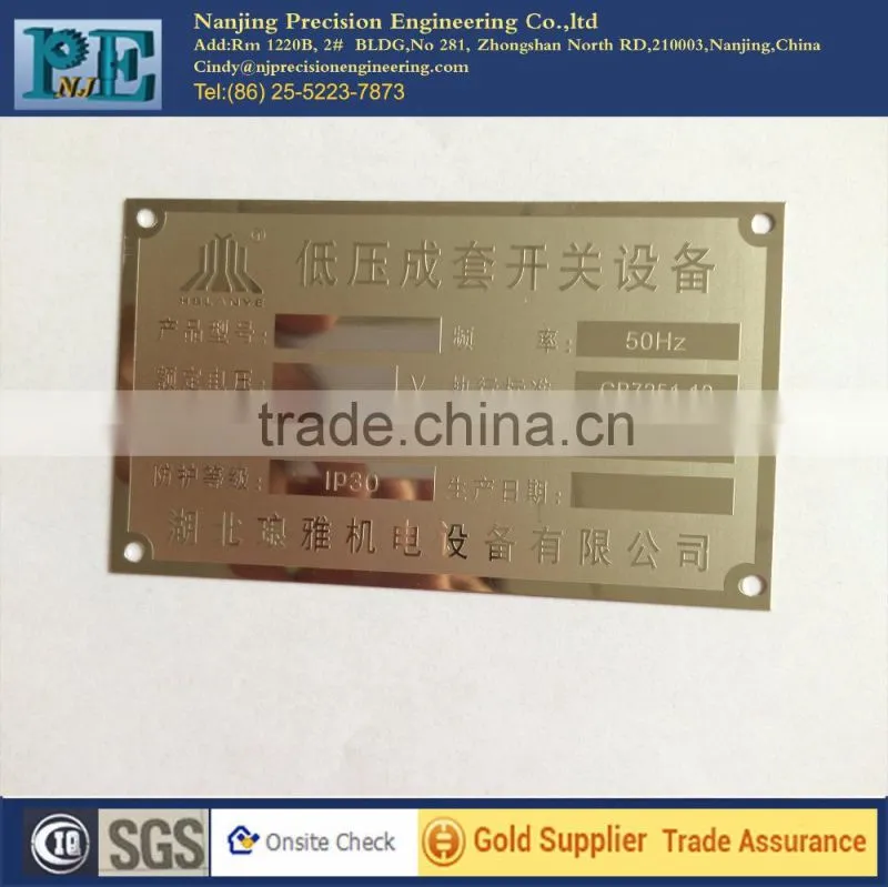 custom plastic device name signs with high technology