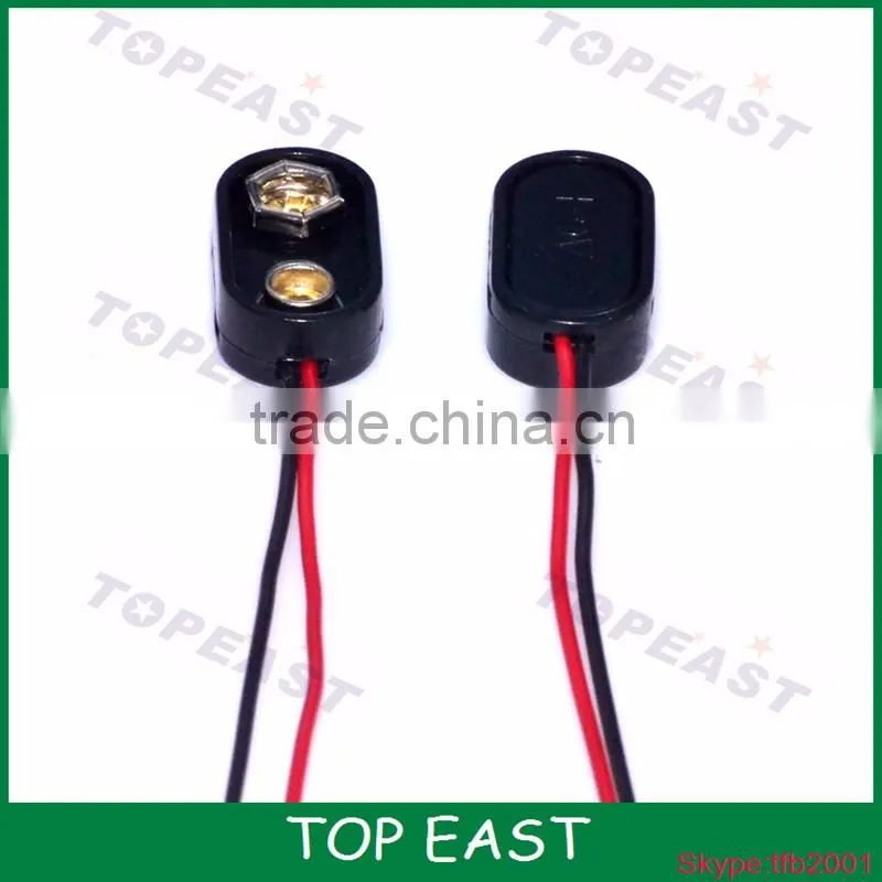 High quality copper material 9v battery snap clip Connector w Lead Wires