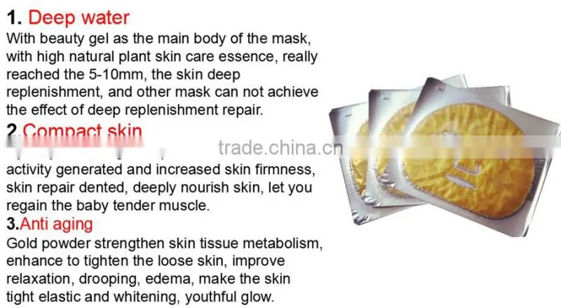 24k gold whitening moisturizing anti-acne oil control gold crystal collagen face mask