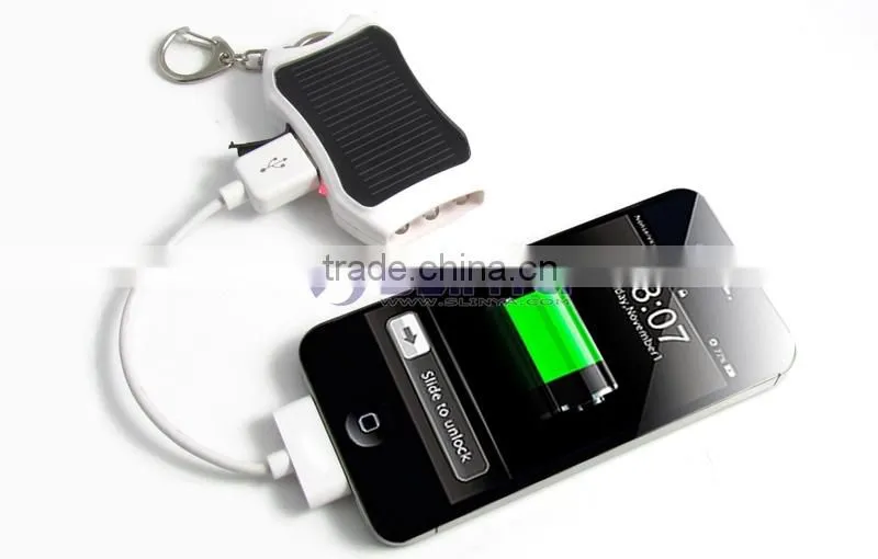 Clip Portable Belt Hook 1200mah 3LED Light Keychain Solar Lamp