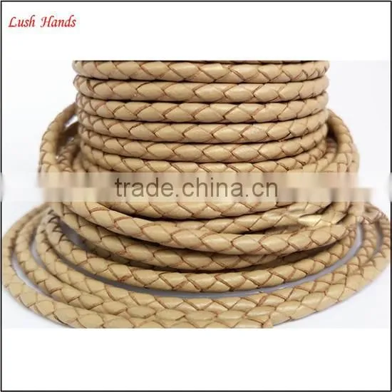 10mm Flat Braided Leather Cord for curtain cord manufactory