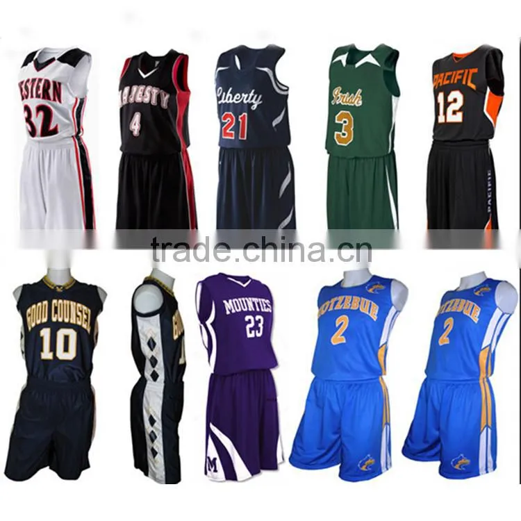 2015 high quality OEM promotional custom korea basketball jersey design