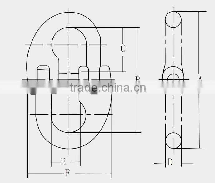 forged alloy roller chain g80 European type connecting link