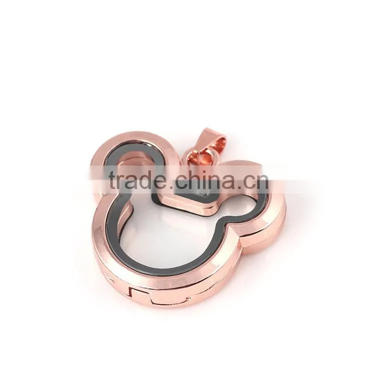 Little Rat Floating Locket Silver Pendant Alloy Floating Locket Pendants Floating Locket Charms