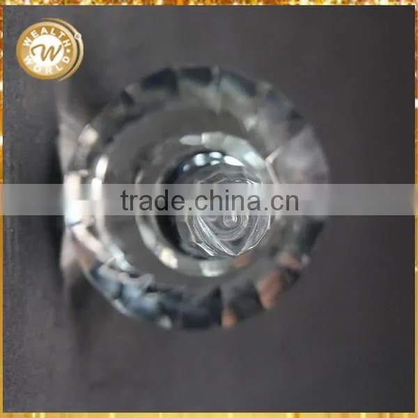 Modern best selling flat round crystal perfume bottle