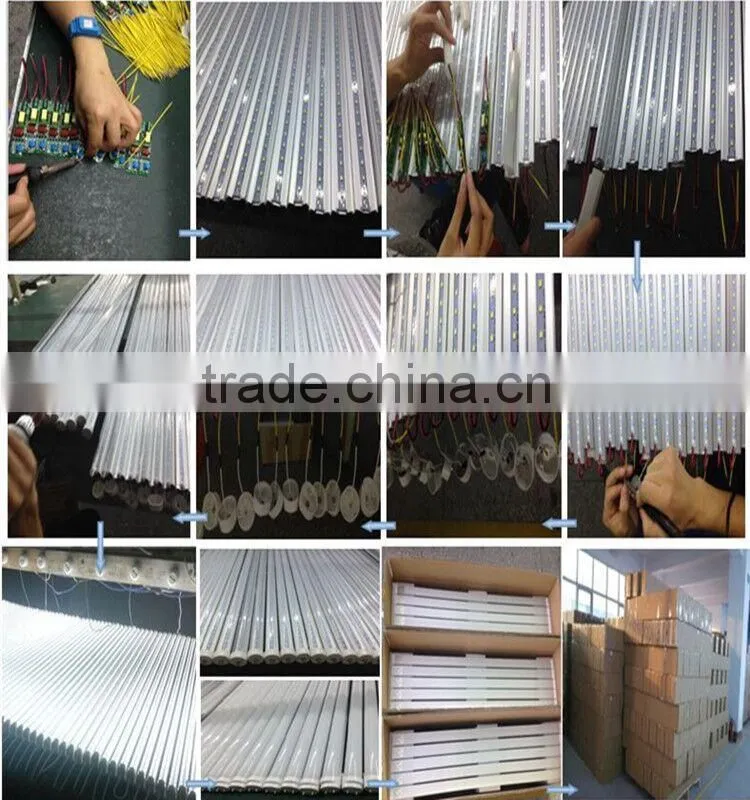 2016 hot sales led tube 2 rows led led tube lights high efficiency 22w 6500k