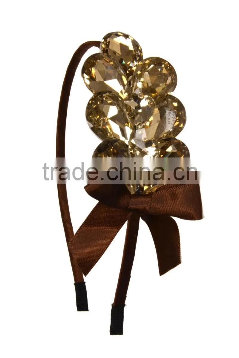 Faux Gemstone with Heart Shape Stone Hairband/Heanband