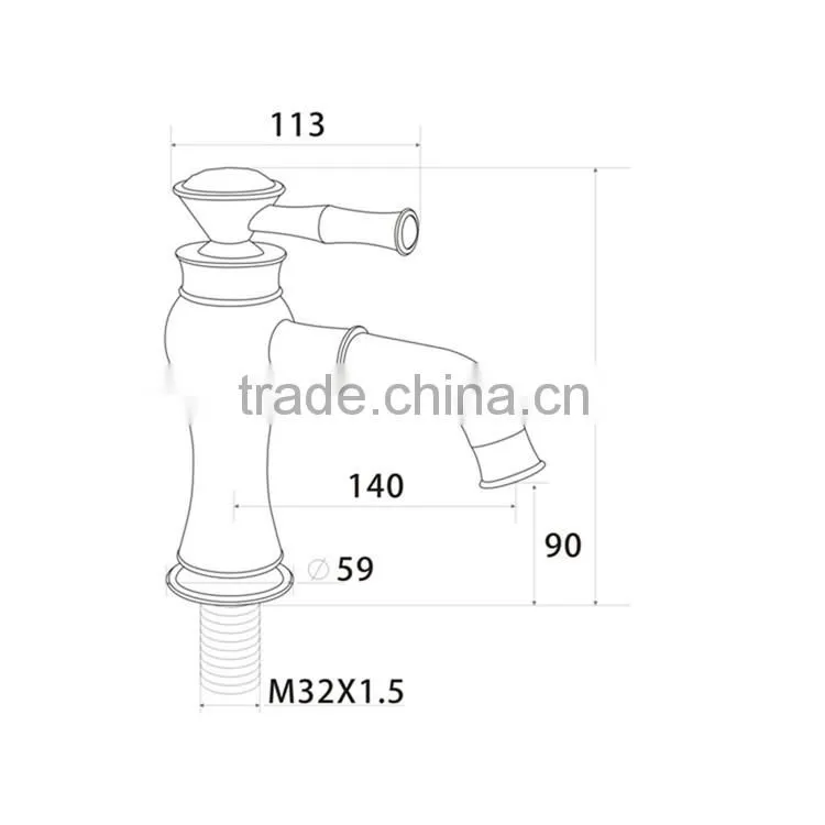 2015 Newest Fancy Bathroom Design Single Lever Long Neck BasinFaucet