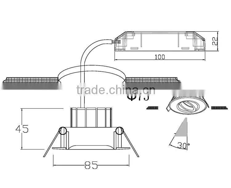 CE SAA led ceiling light 7W 520LM CRI95/85 smart dimmable home led lighting led ceiling lamp