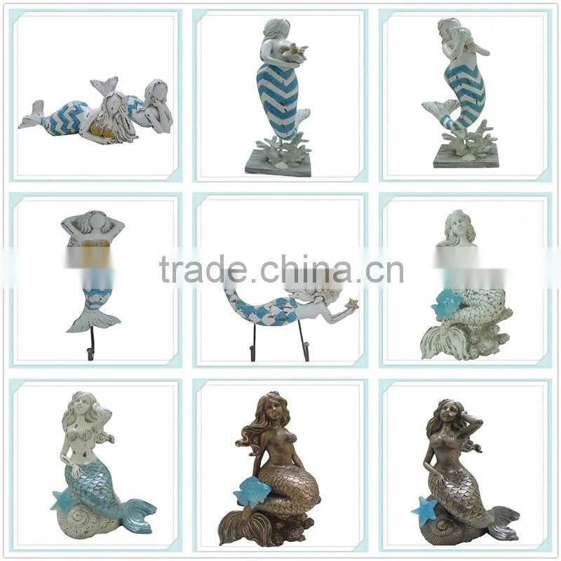 Promotional novelty resin mermaid for decor