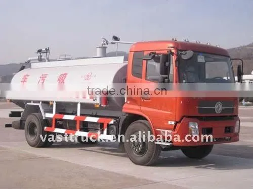 Dongfeng vacuum sewage suction truck 170HP 3-15cbm factory driectly sale