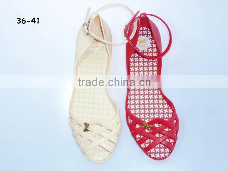 2015 PVC Jelly Good quality ladies Sandals