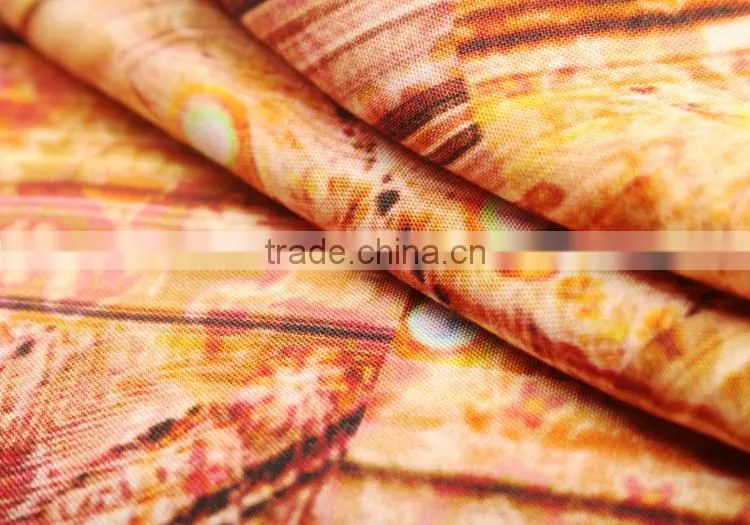 women dress digital printed textile woven viscose voile fabric