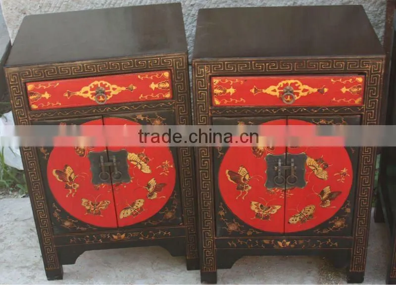 Chinese wooden small bedside table