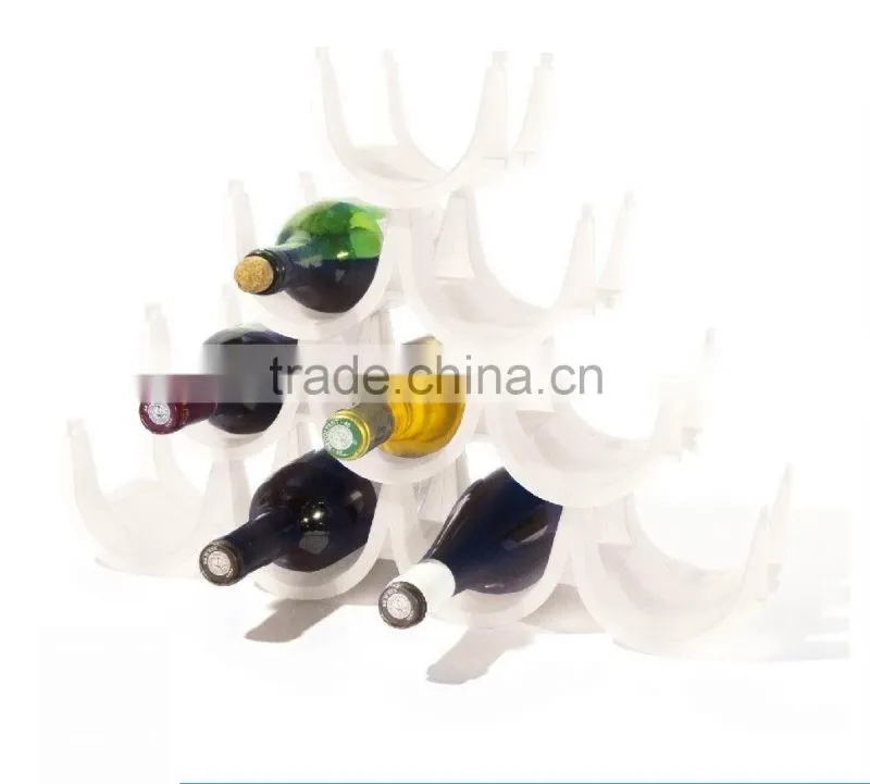 PP Single:15.5*12*10 Assemble:48.5*12*36.5 Hot sale kitchen wares multifunctional plastic assembly wine rack