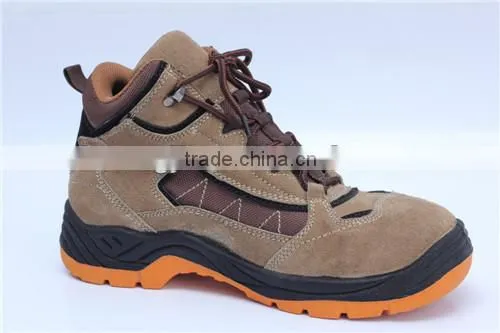 made in China safety boots suede leather safety shoes 9078