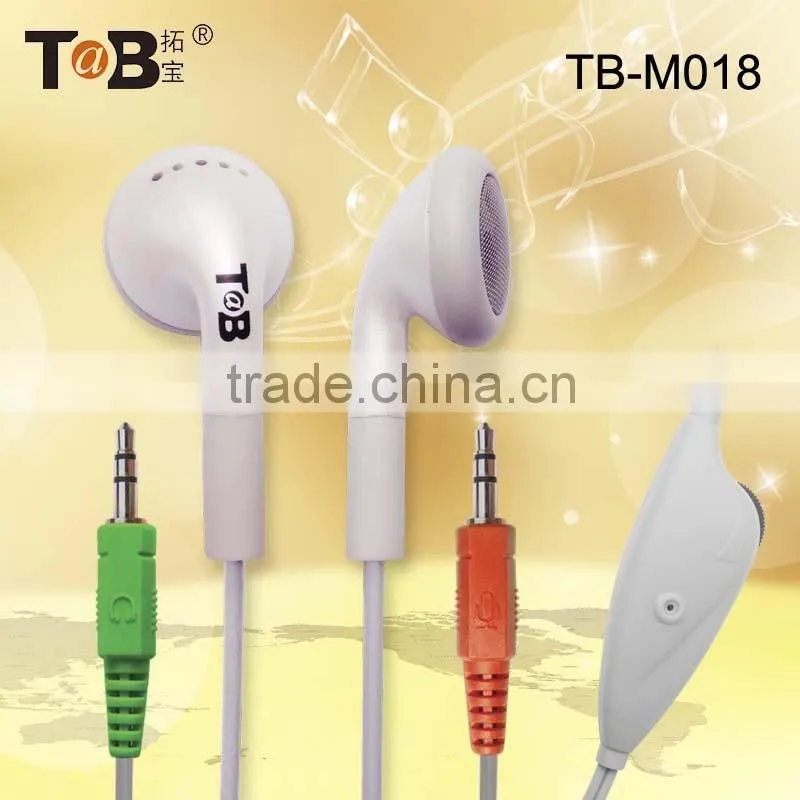 Consumer electronic computer accessory in bulk free sample cheap earphones with microphone for laptop computer