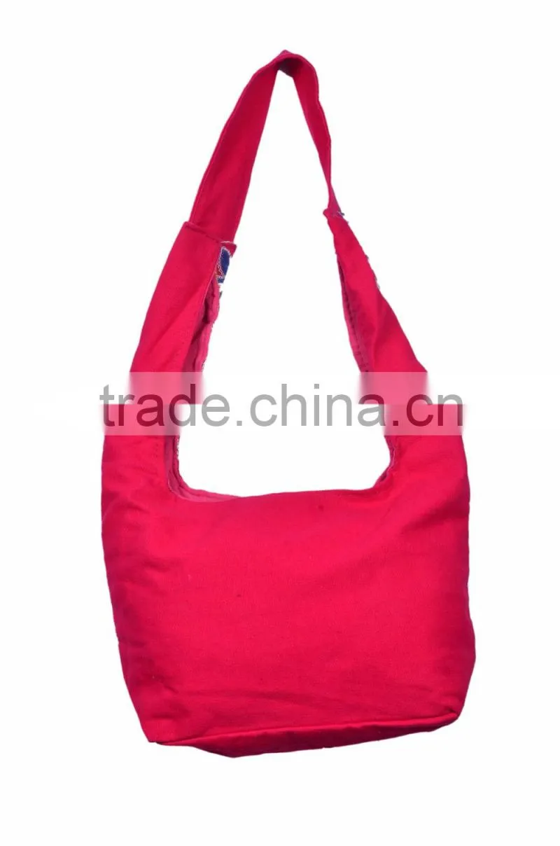 Handmade Elephant Embroidered Cotton Fabric Bag