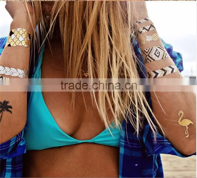 Metallic Tattoos, flash tattoos gold tattoos silver tattoos temporary tattoos jewelry tattoos