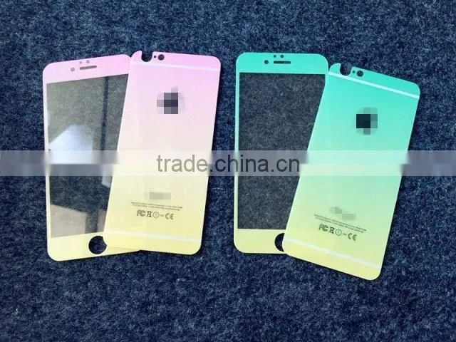 2016 new front&back shimmering powder gradient ramp Screen Protector for iPhone 6s China supplier