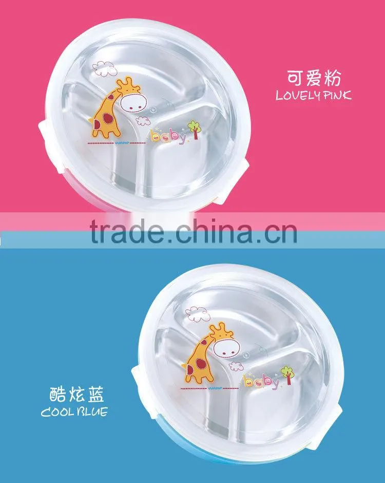 stainless steel household items of kids food warmer lunch box with dividers