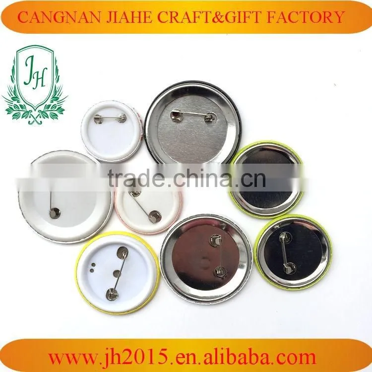 metal badge custom logo safty pin back round badge button badge for promotional