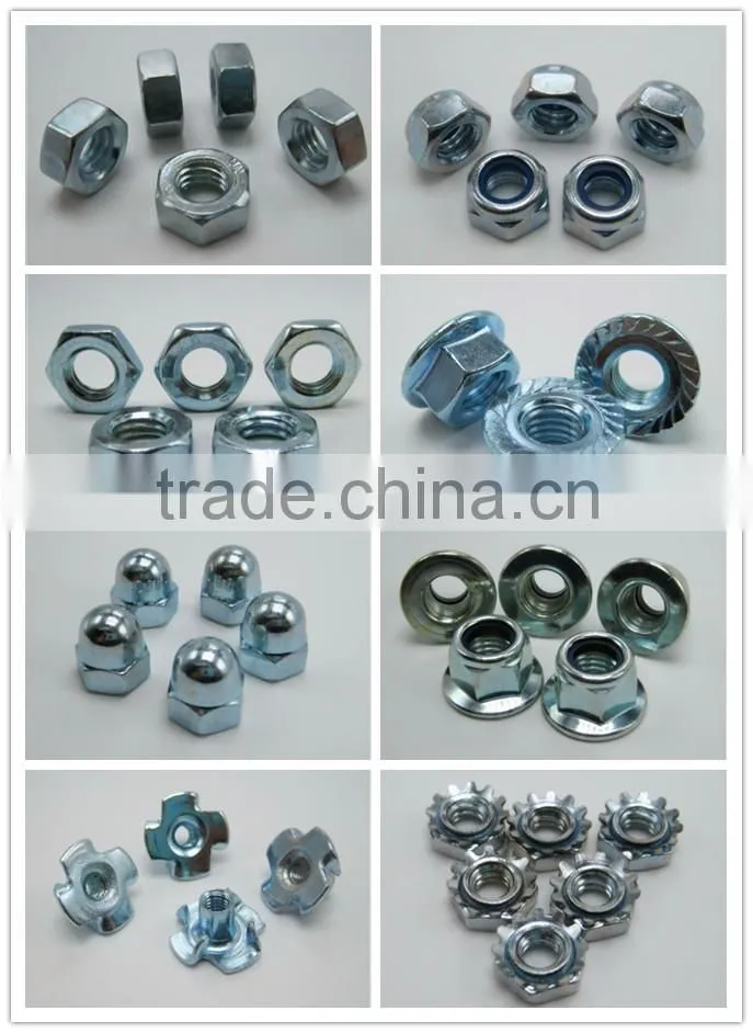 manufacture yellow zinc din982 hex nylock nut