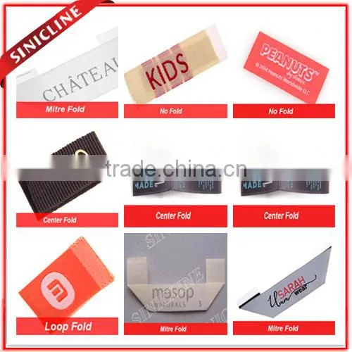 Sinicline high quality custom cloth lables printed labels for apparel