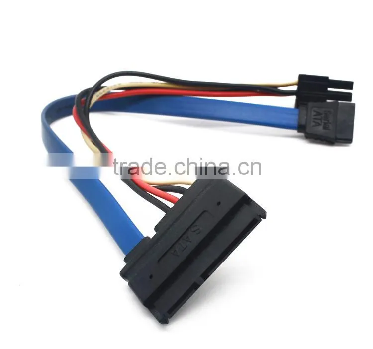 SATA22P To 7Pin +4Pin Power Cable,sata Hard disk cable