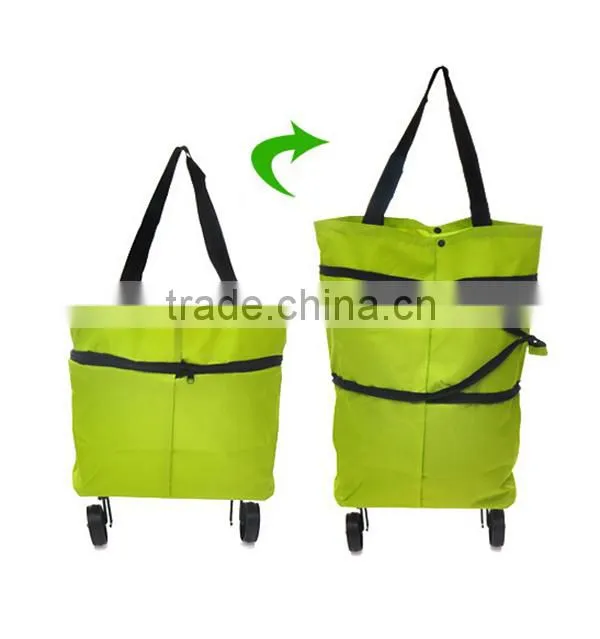 Foldable Shopping Trolley Bag/Vegetable Shopping Trolley Bag With Wheels/ Outdoor Trolley Bag