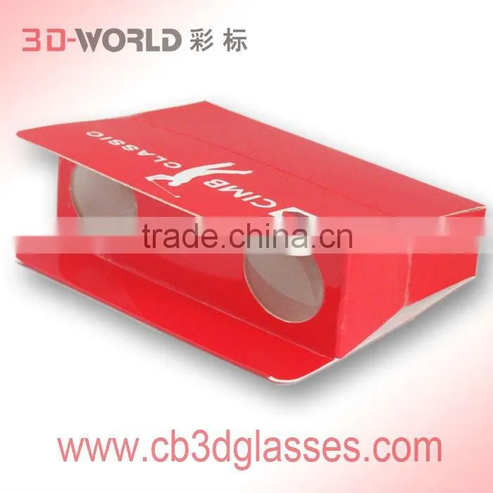 disposable paper 3d binoculars for promotion and sale