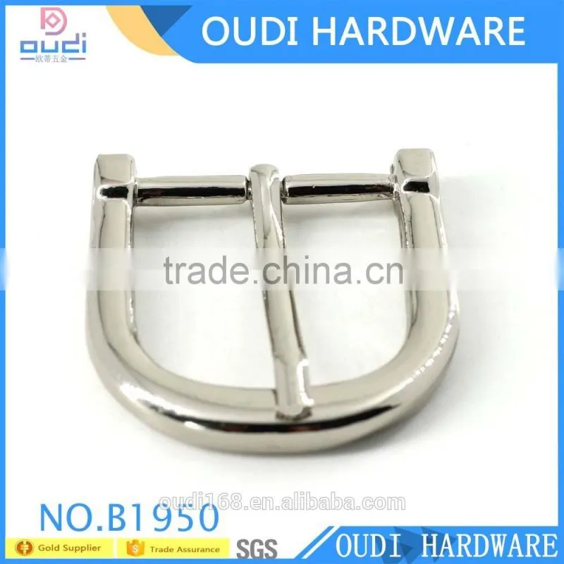 Simple style single pin shiny plating belt accessories for belt buckles