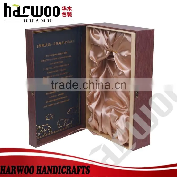 yellow varnish wooden signgle watch box,hard wood watch display case,custom wooden watch packaging with free logo printing
